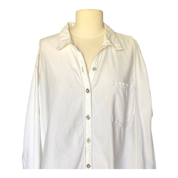 We The Free Oxford Dreams Button Down Shirt Long Sleeve Women's Size Small - Picture 4 of 12